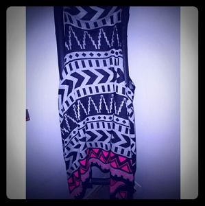 Derek Heart Plus size Aztec print sweater vest